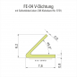 Preview: FE-04 Silikon V-Dichtung transparent mit Selbstkleberücken