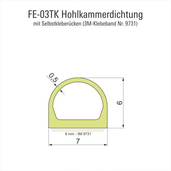 FE-03TK Silikonholkammerdichtung transparent